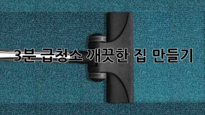 3분 급청소! 깨끗한 집 만들기 ✨