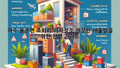 여수 율촌면 조화리 이사청소: 깨끗한 새출발을 위한 완벽 가이드